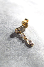 Load image into Gallery viewer, Stud Drops pendant gold strass
