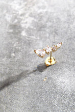 Load image into Gallery viewer, Stud Four griffe gold strass
