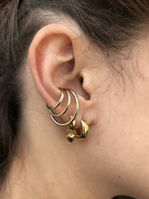 Load image into Gallery viewer, Earcuff Triple Galaxy gold plaque or jaune
